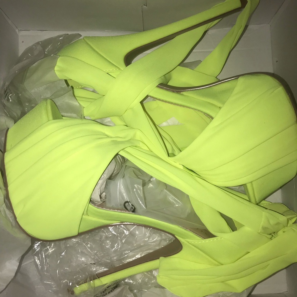 Neon yellow heels/sandals